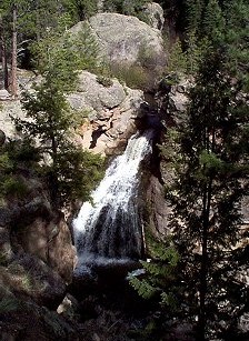 Jemez Falls, a few miles above Jemez Springs...